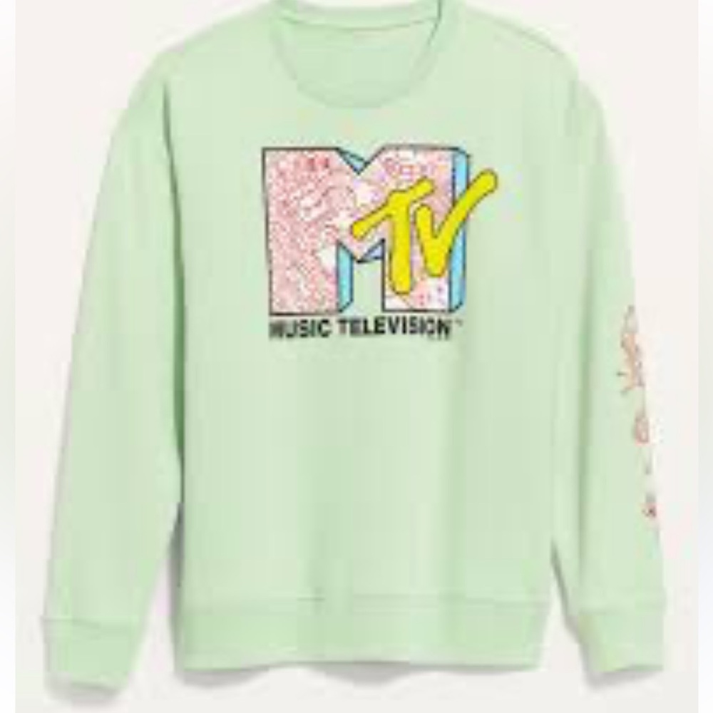 MTV Music Television Mint Green Sweatshirt